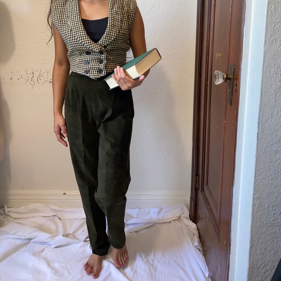 Vintage high waist suede pants - Picture 2 of 5